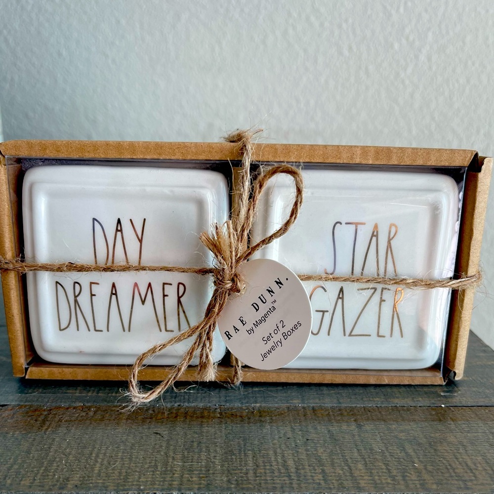 Rae Dunn “Day Dreamer” “Star Gazer” Jewelry Boxes